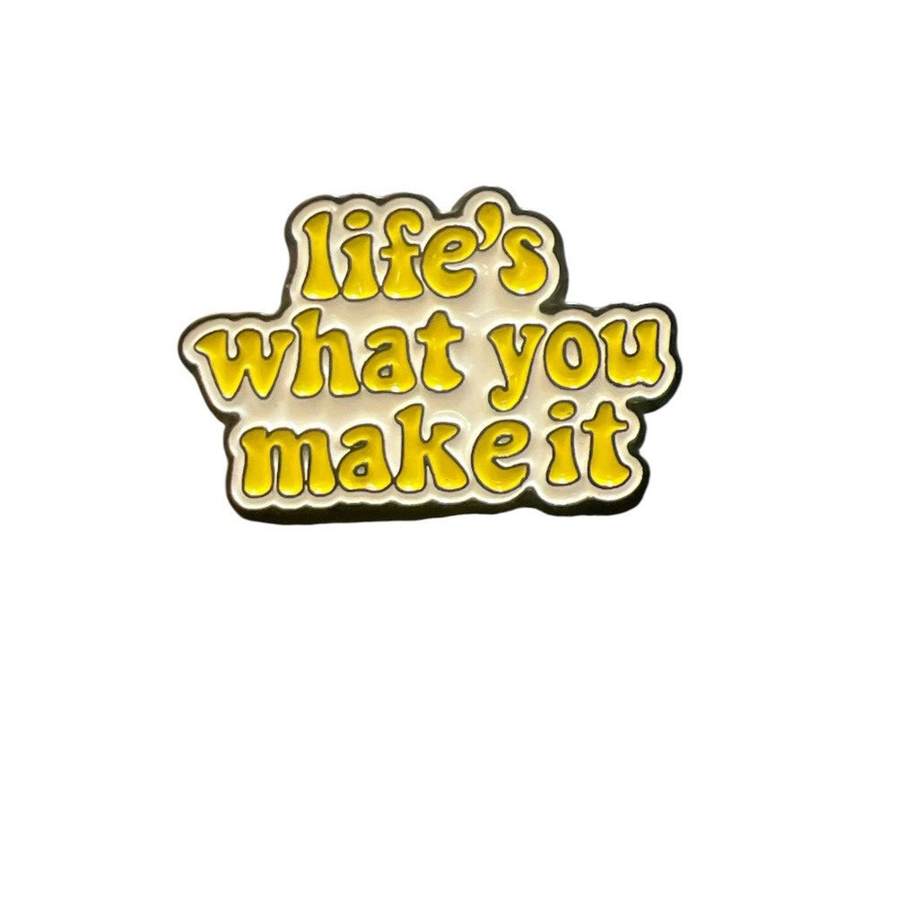 Yellow and Black enamel pin